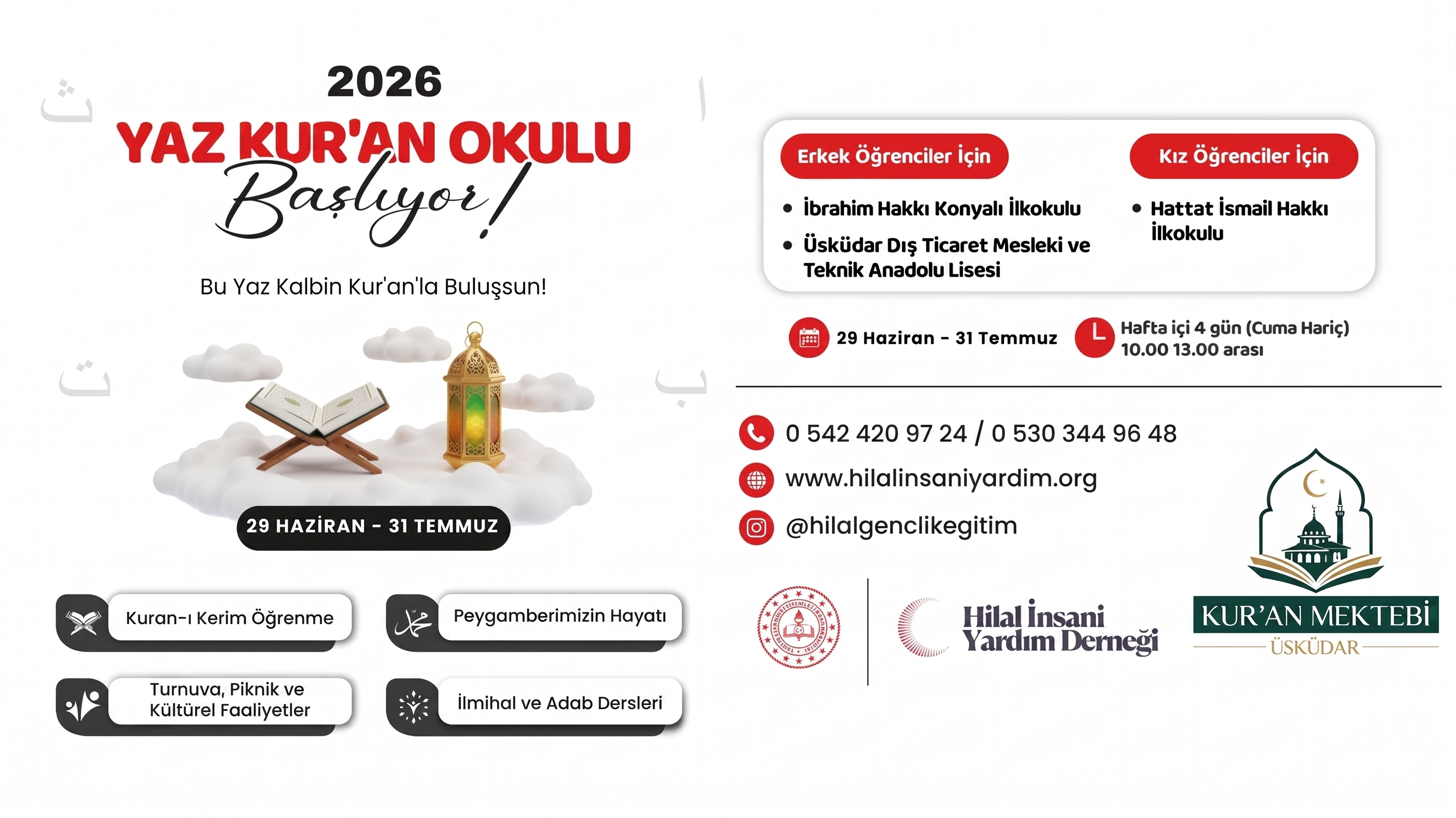 2026 YAZ KUR'AN OKULU BAŞLIYOR
